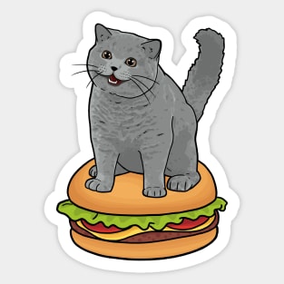 I CAN HAS CHEEZBURGER chubby meme cat Sticker